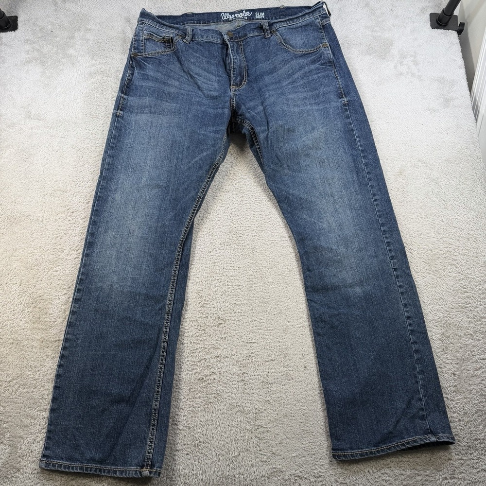 Wrangler Retro Jeans Mens 38x34 (Fit 38x31) Slim Boot Denim Blue Cowboy Western